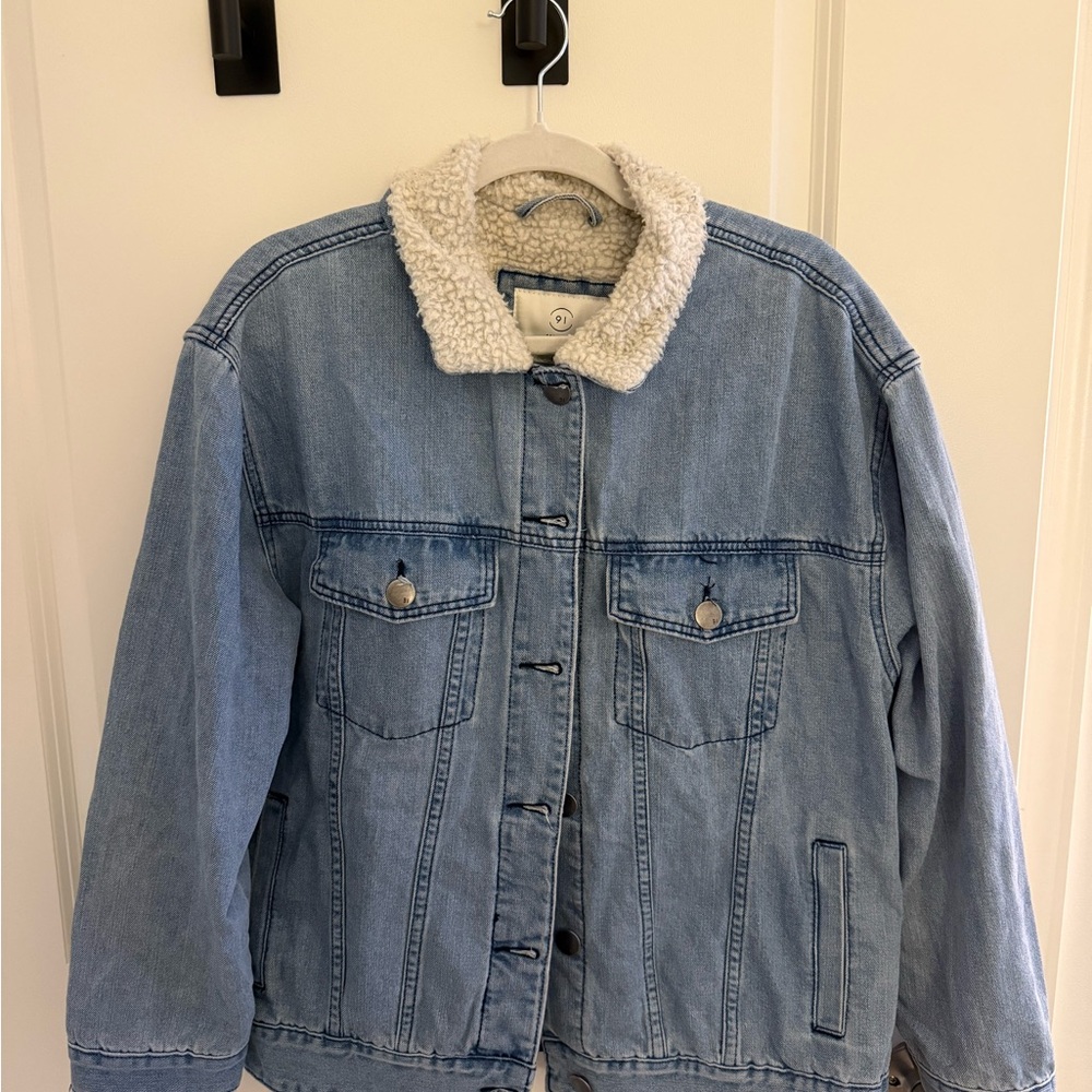 Cotton On Denim Jacket with Sherpa Collar